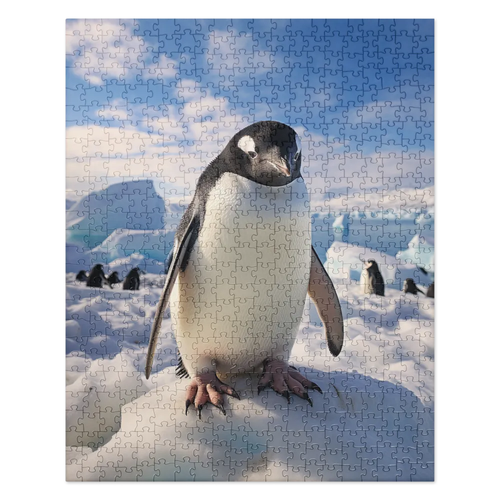 Solitary Majesty: Arctic Penguin on Ice | Jigsaw Puzzle | 520 pieces