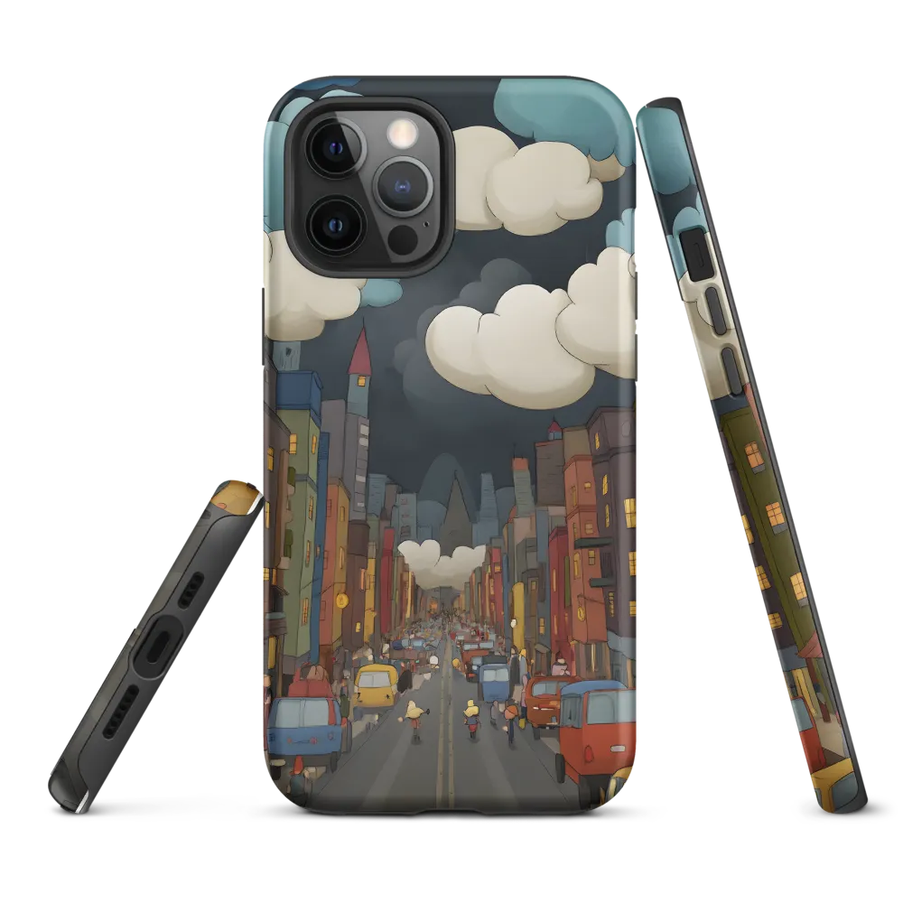 Urban Symphony: A City Awakens at Dusk | Phone Case |  12 Pro Max | Tough Case | Matte