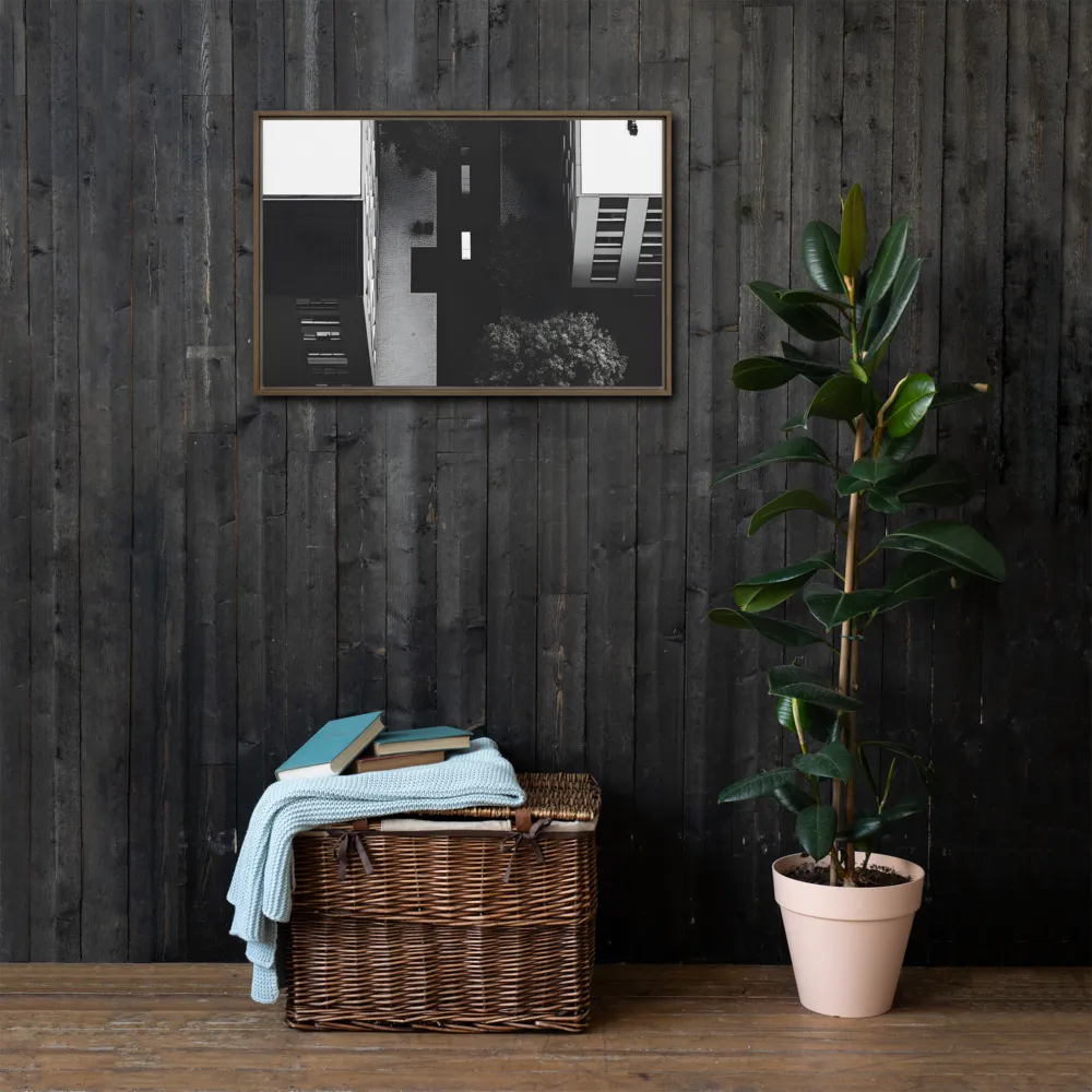 Urban Serenity from Above | Canvas with Brown Frame | 20″×30″