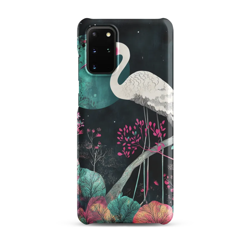 Ethereal Presence: Heron in a Floral Dreamscape