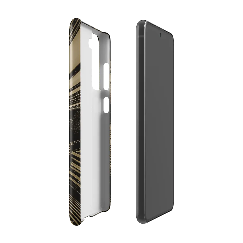Urban Symphony: Aerial Perspective of City Life | Phone Case |  S21 FE | Snap Case | Glossy