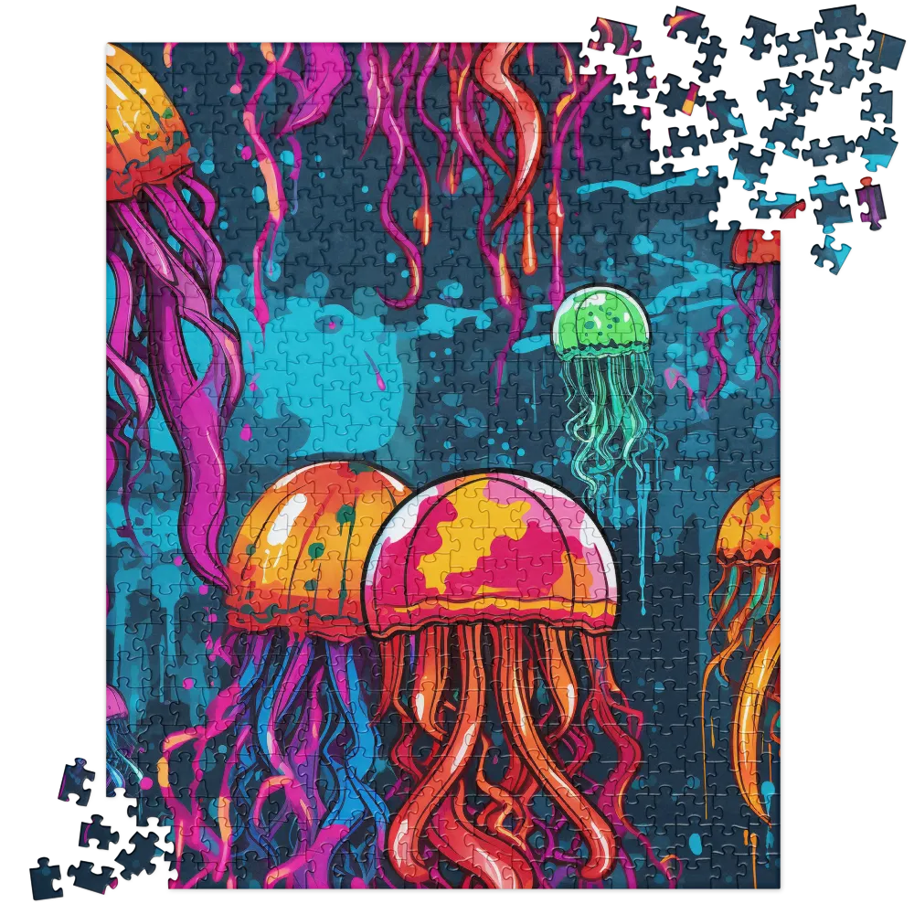 Underwater Symphony of Jellyfish | Jigsaw Puzzle | 520 pieces