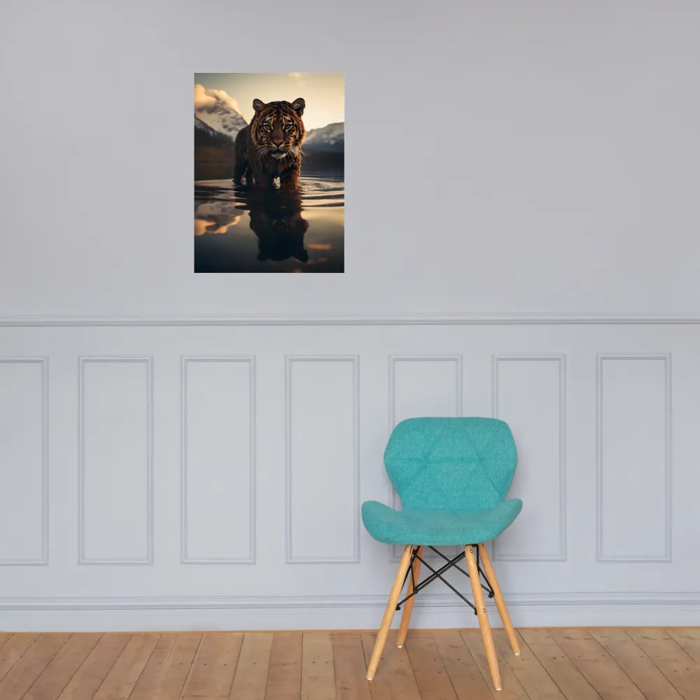 Majestic Reflection: The Tiger's Domain | Poster | 18″×24″