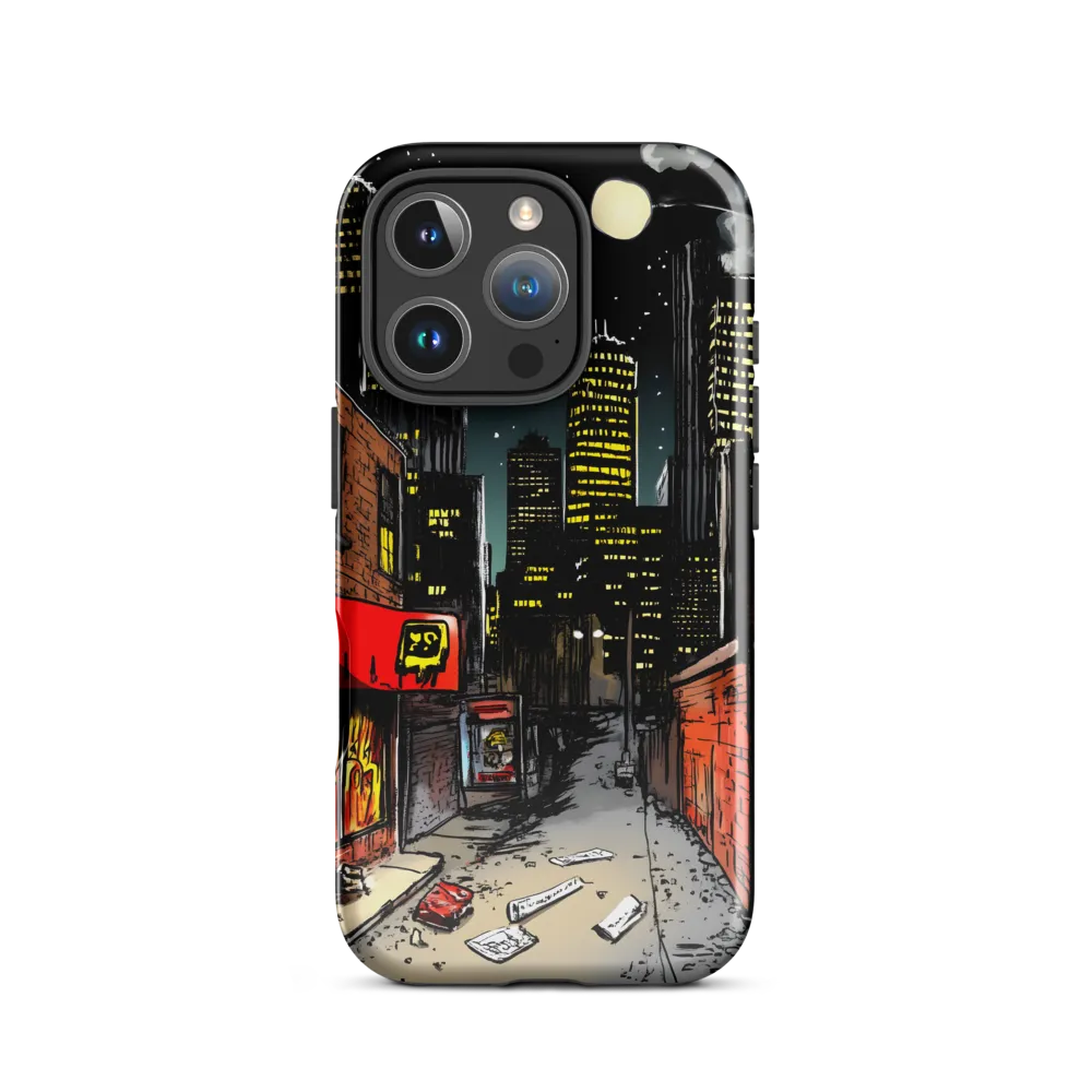 Nocturnal Cityscape: The Hidden Alley | Phone Case |  16 Pro | Tough Case | Glossy