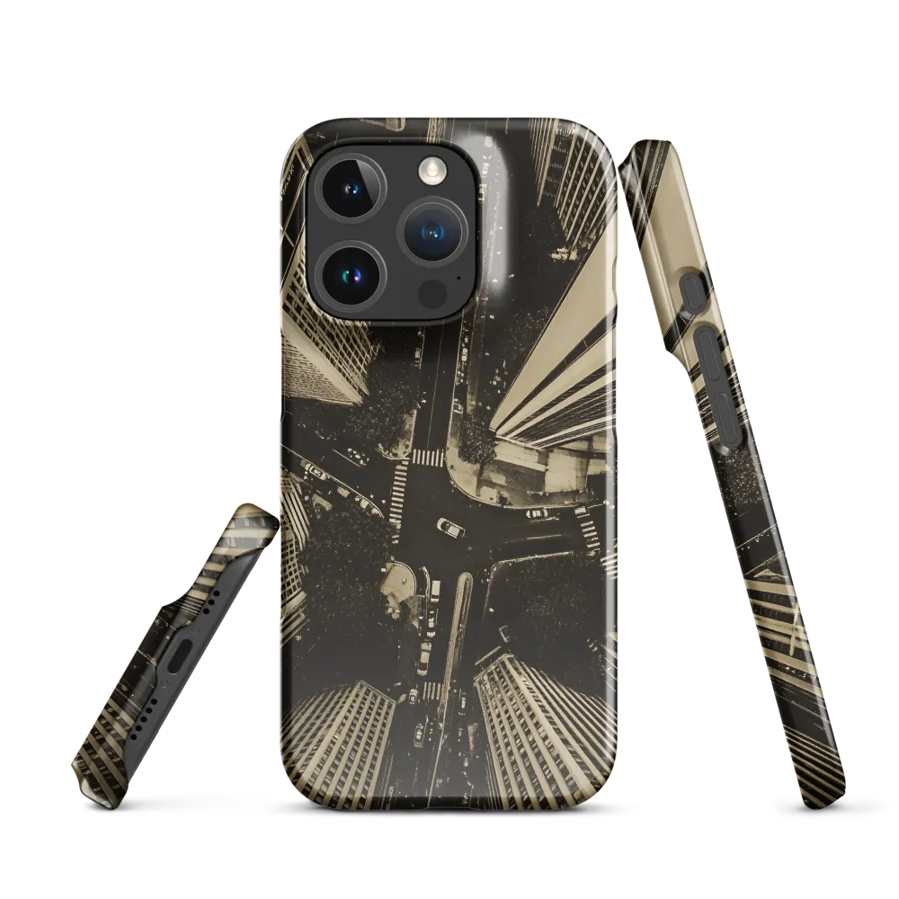 Urban Symphony: Aerial Perspective of City Life | Phone Case |  16 Pro | Snap Case | Glossy