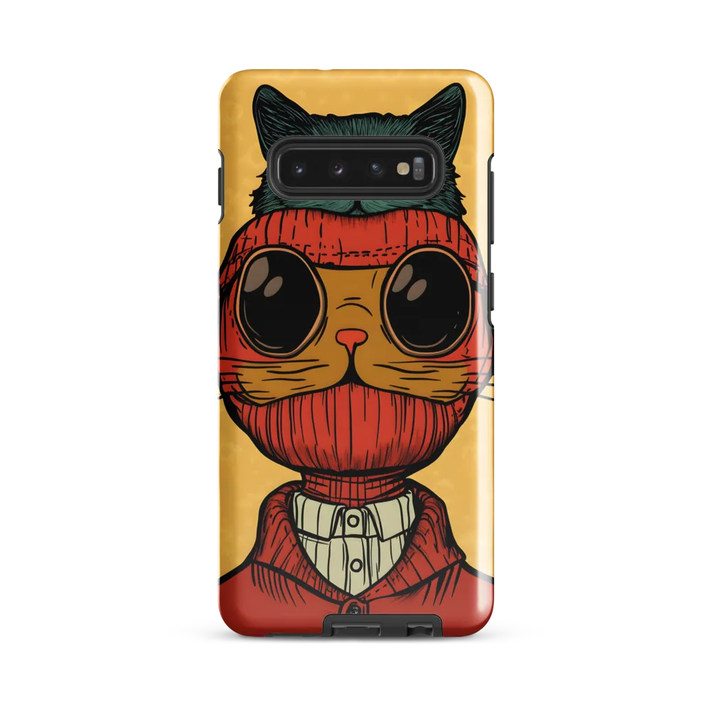 Whimsical Fusion: Cat and Human | Phone Case |  S10 Plus | Tough Case | Glossy