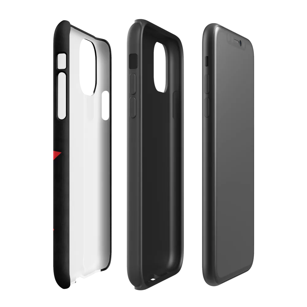 Geometric Symphony in Contrast | Phone Case |  11 | Tough Case | Matte