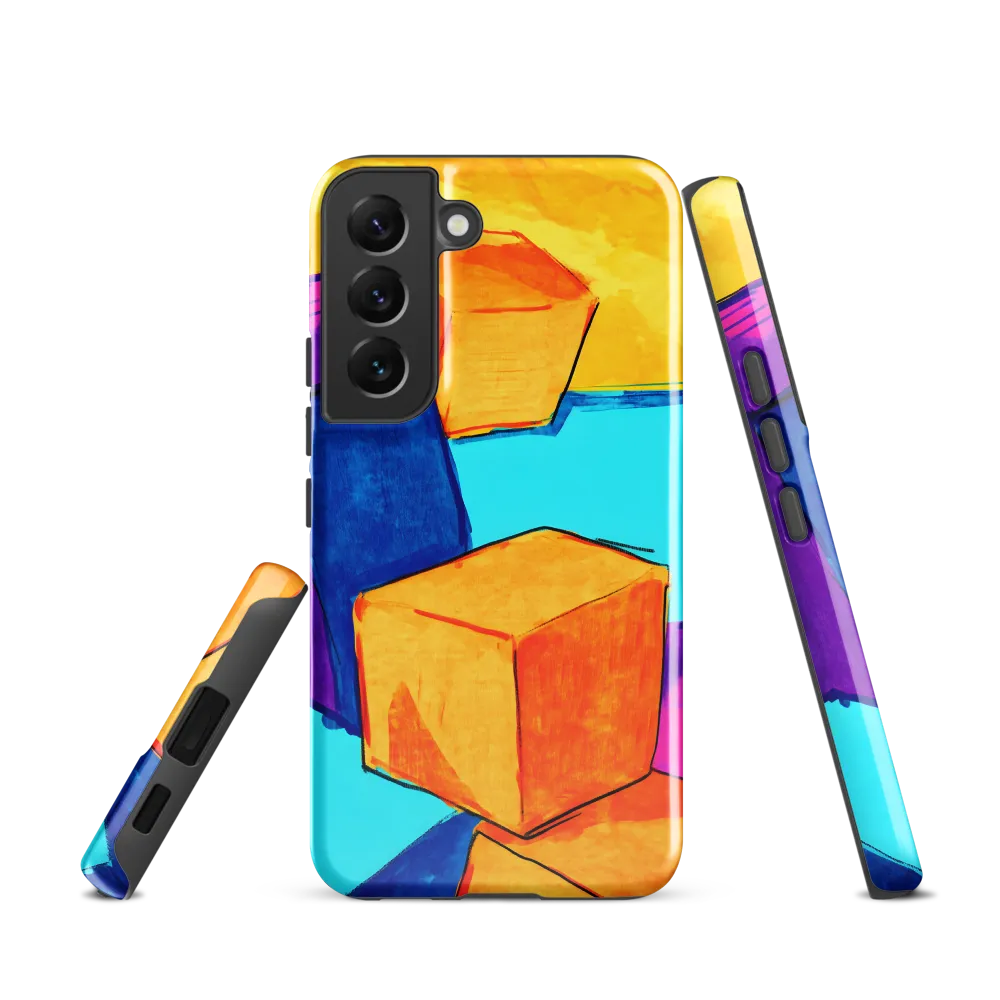 Playful Cubes in Vibrant Harmony | Phone Case |  S22 | Tough Case | Glossy