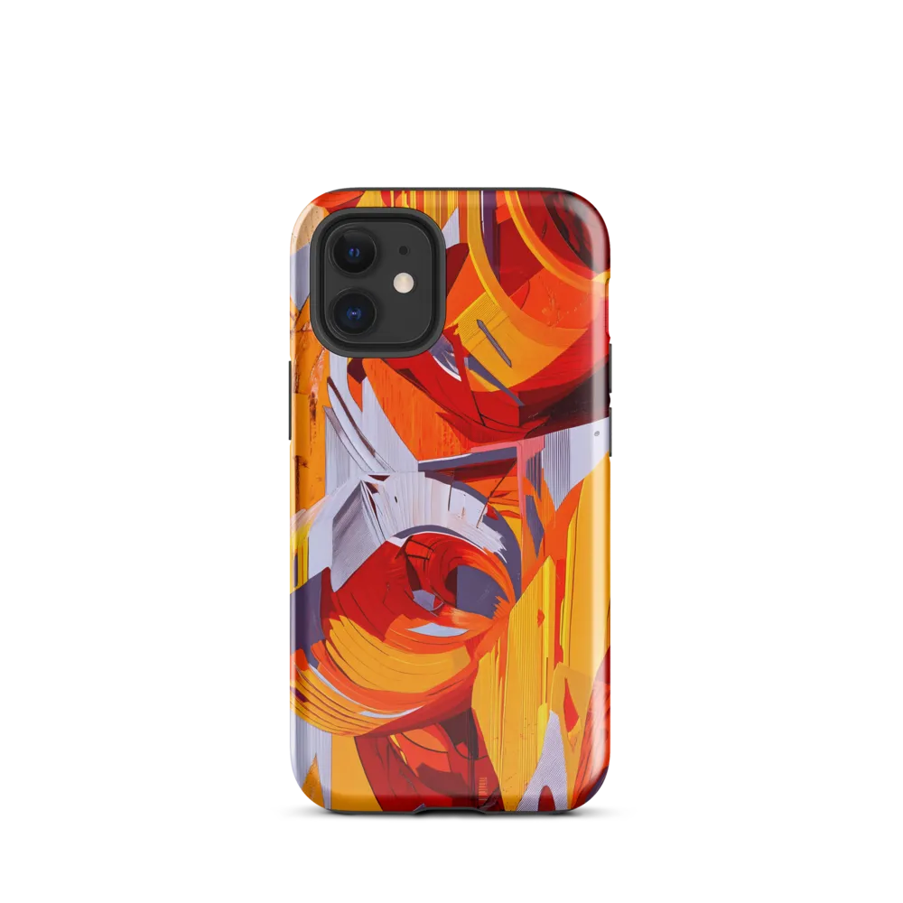 Dynamic Geometric Harmony | Phone Case |  12 mini | Tough Case | Glossy
