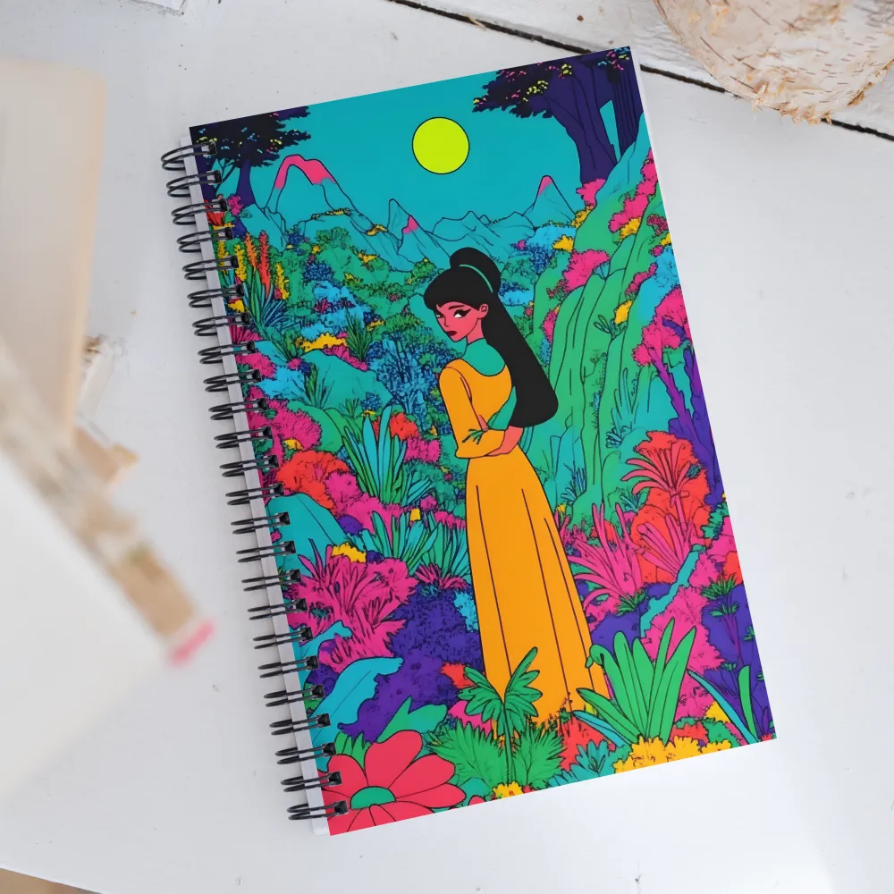 Ethereal Serenity in a Psychedelic Landscape | Spiral Notebook