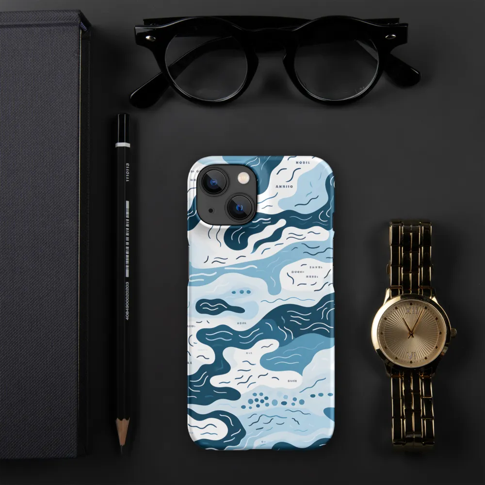 Flowing Waters: An Abstract Journey | Phone Case |  14 | Snap Case | Matte