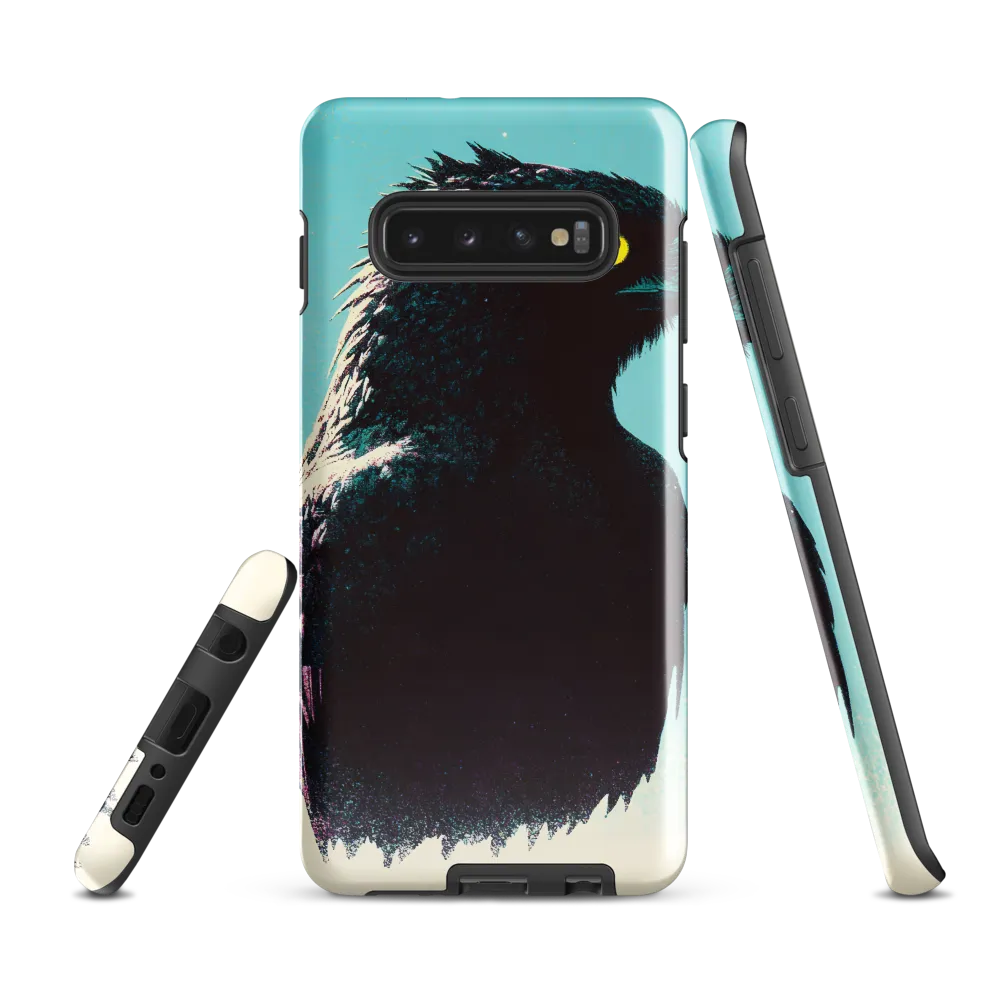 Eagle in Shadows: A Digital Odyssey | Phone Case |  S10 Plus | Tough Case | Glossy