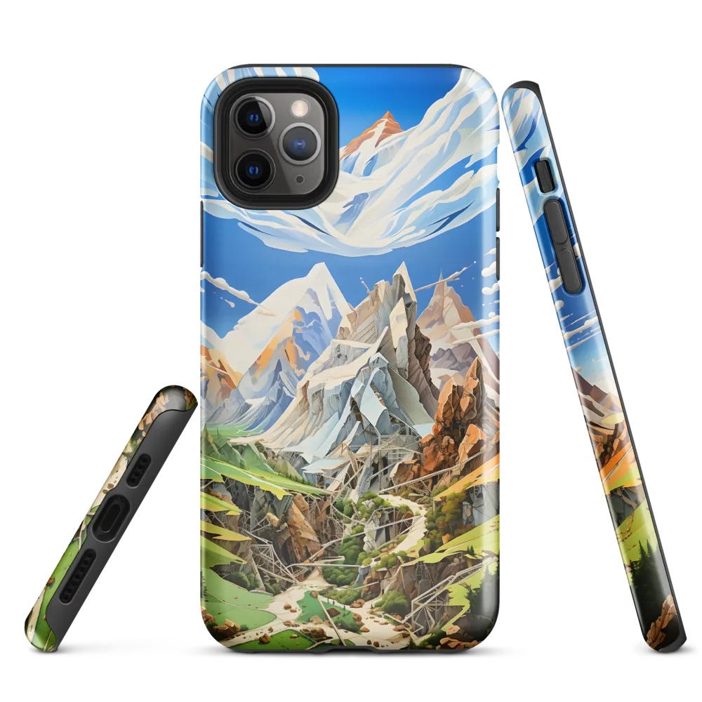 Geometric Symphony of Nature | Phone Case |  11 Pro Max | Tough Case | Glossy