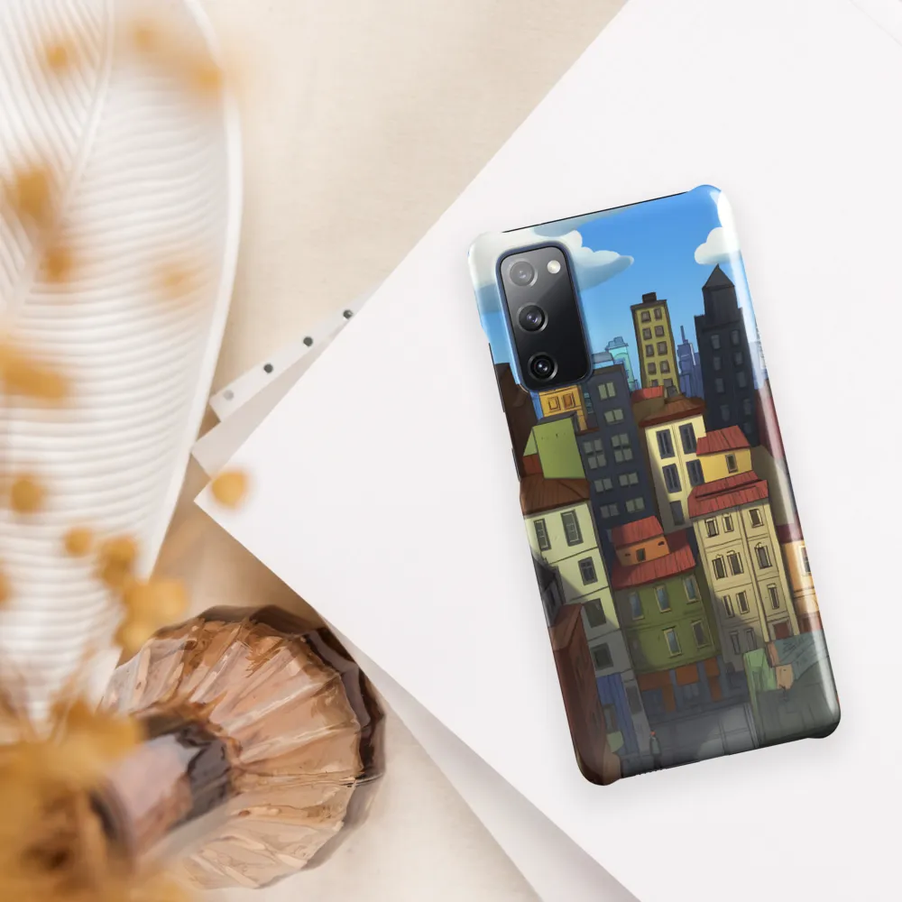 Urban Symphony: A Colorful Cityscape | Phone Case |  S20 FE | Snap Case | Glossy