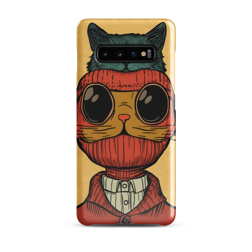 Whimsical Fusion: Cat and Human | Phone Case |  S10 Plus | Snap Case | Glossy