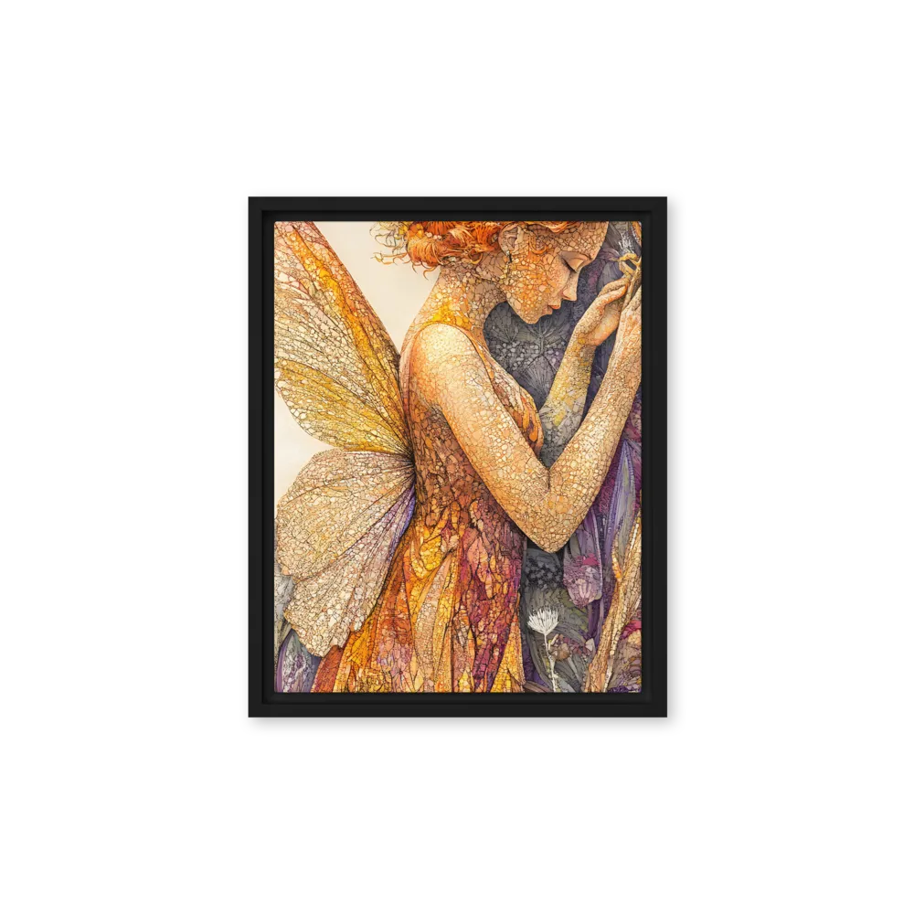 Whispers of the Frosted Meadow | Canvas with Black Frame | 11″×14″