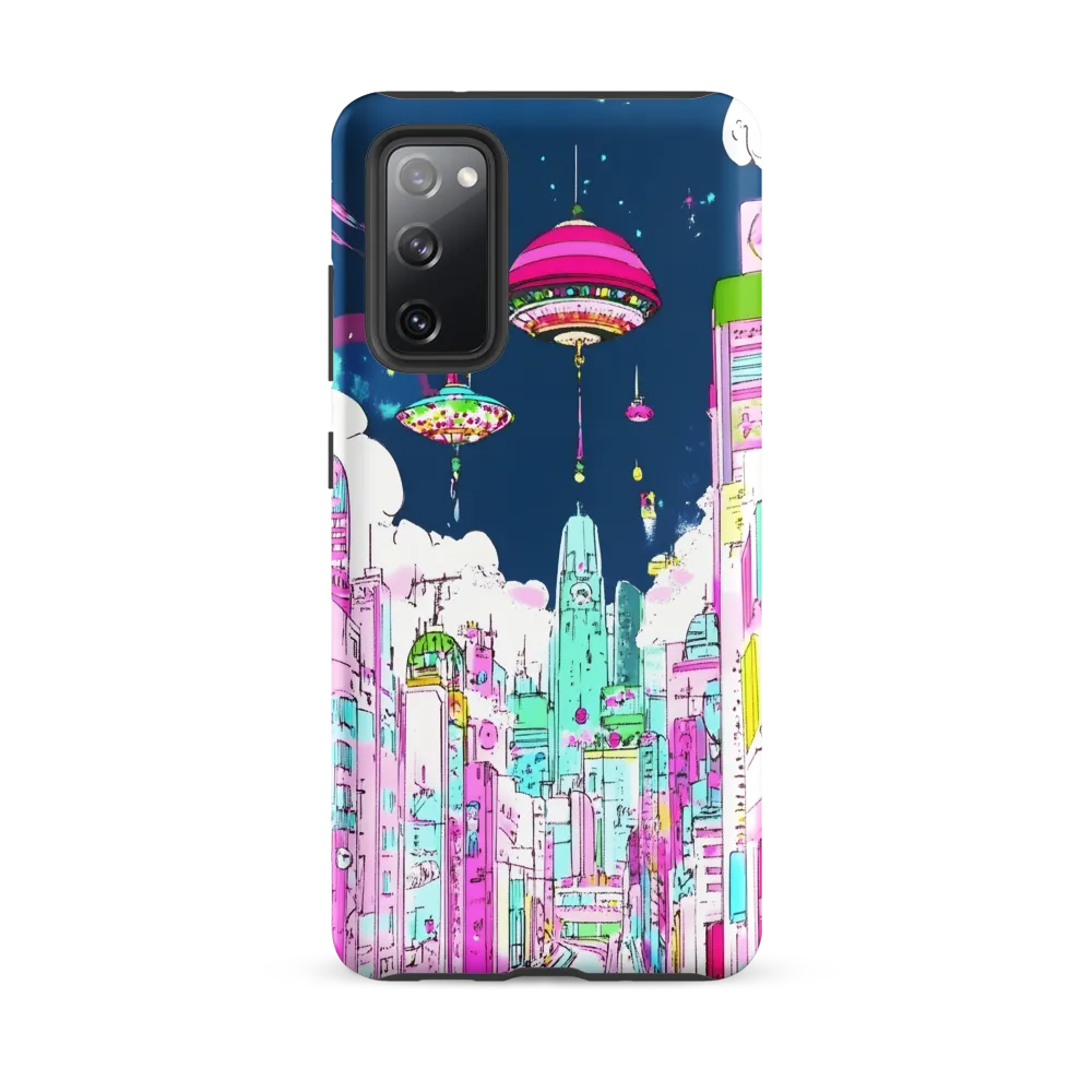 Futuristic Cityscape with Floating Structures
