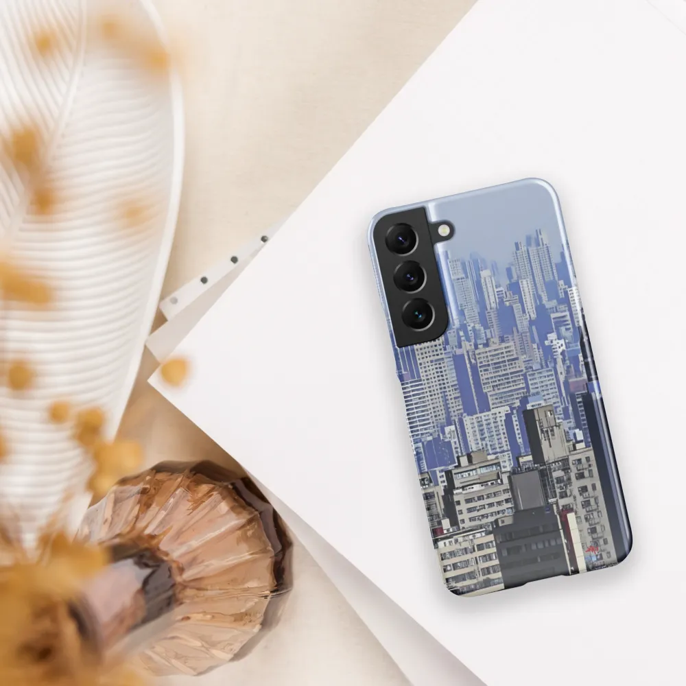 Urban Symphony: A Cityscape in Blues and Grays