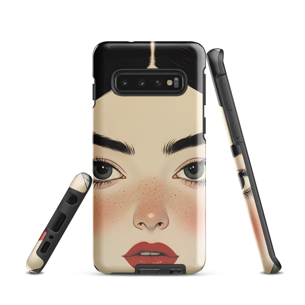Serenity Captured: A Modern Portrait | Phone Case |  S10 | Tough Case | Glossy