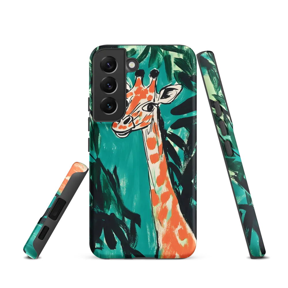 Curious Giraffe in Lush Greenery | Phone Case |  S22 | Tough Case | Matte