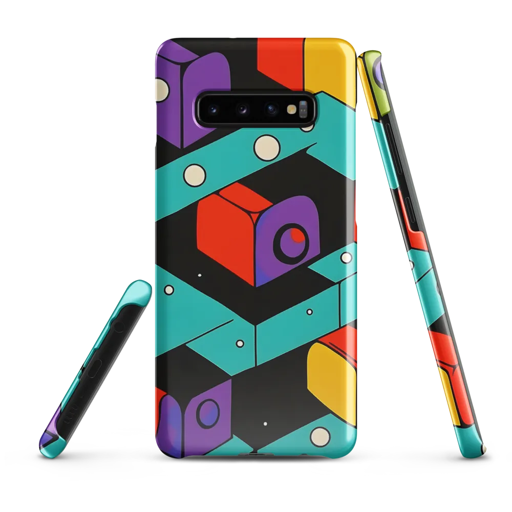 Vibrant Geometric Harmony | Phone Case |  S10 Plus | Snap Case | Glossy