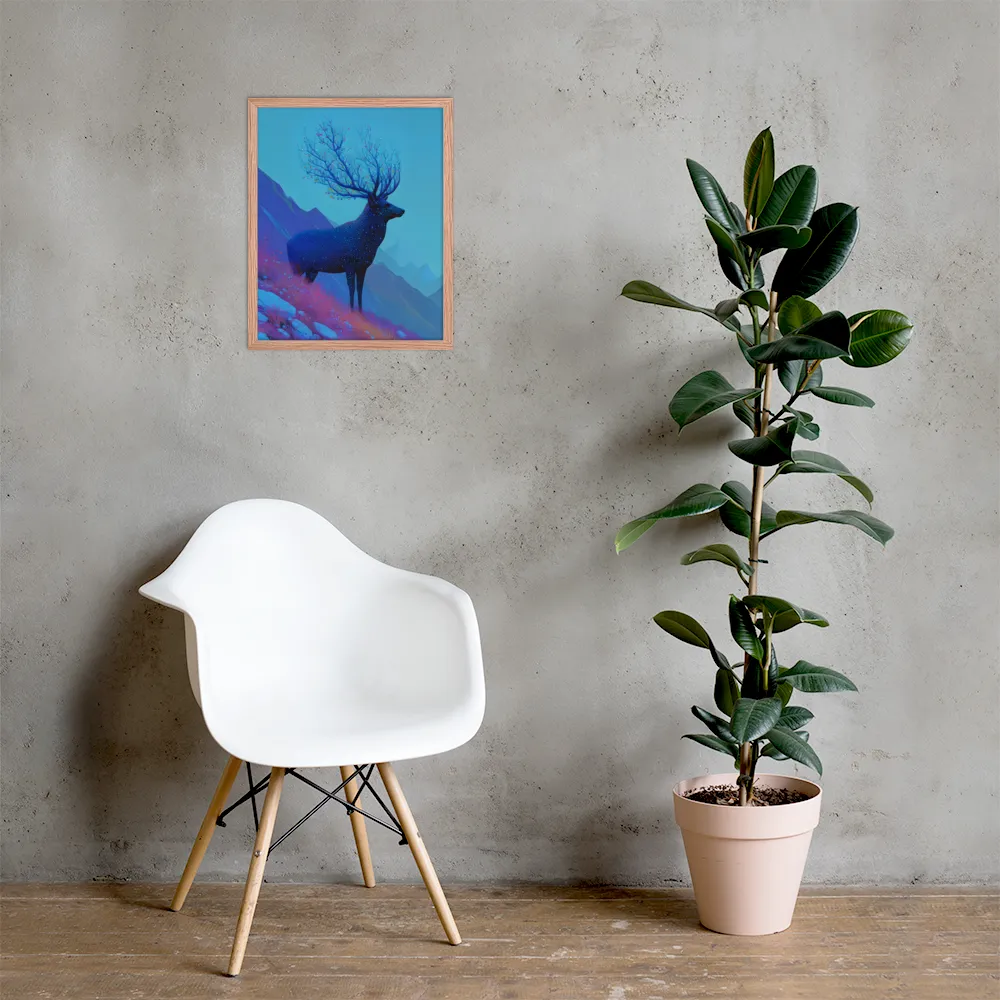 Ethereal Harmony | Poster with Red oak Frame | 16″×20″