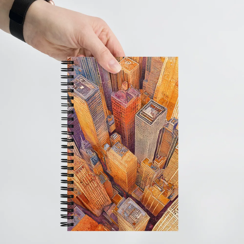 Urban Symphony in Orange and Purple | Spiral Notebook