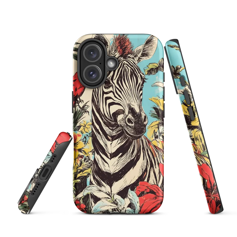 Zebra in Tropical Reverie | Phone Case