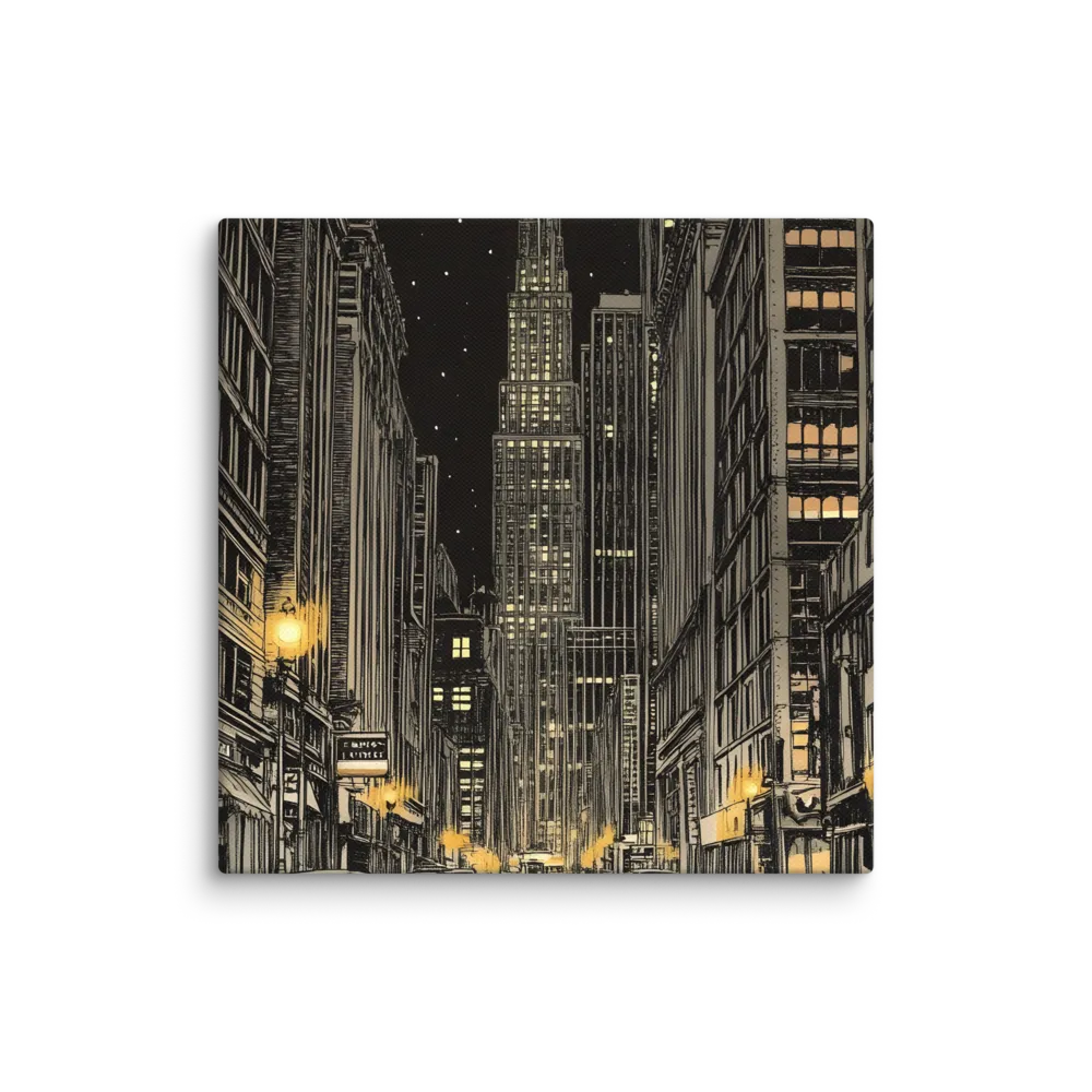 Whispers of the Night City | Canvas | 10″×10″