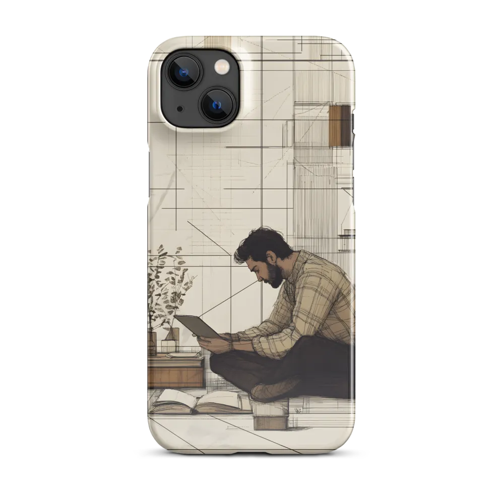 Quiet Reflections in Line | Phone Case |  14 Plus | Snap Case | Glossy