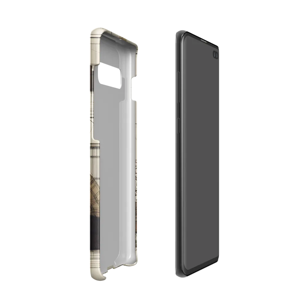 Quiet Reflections in Line | Phone Case |  S10 | Snap Case | Matte