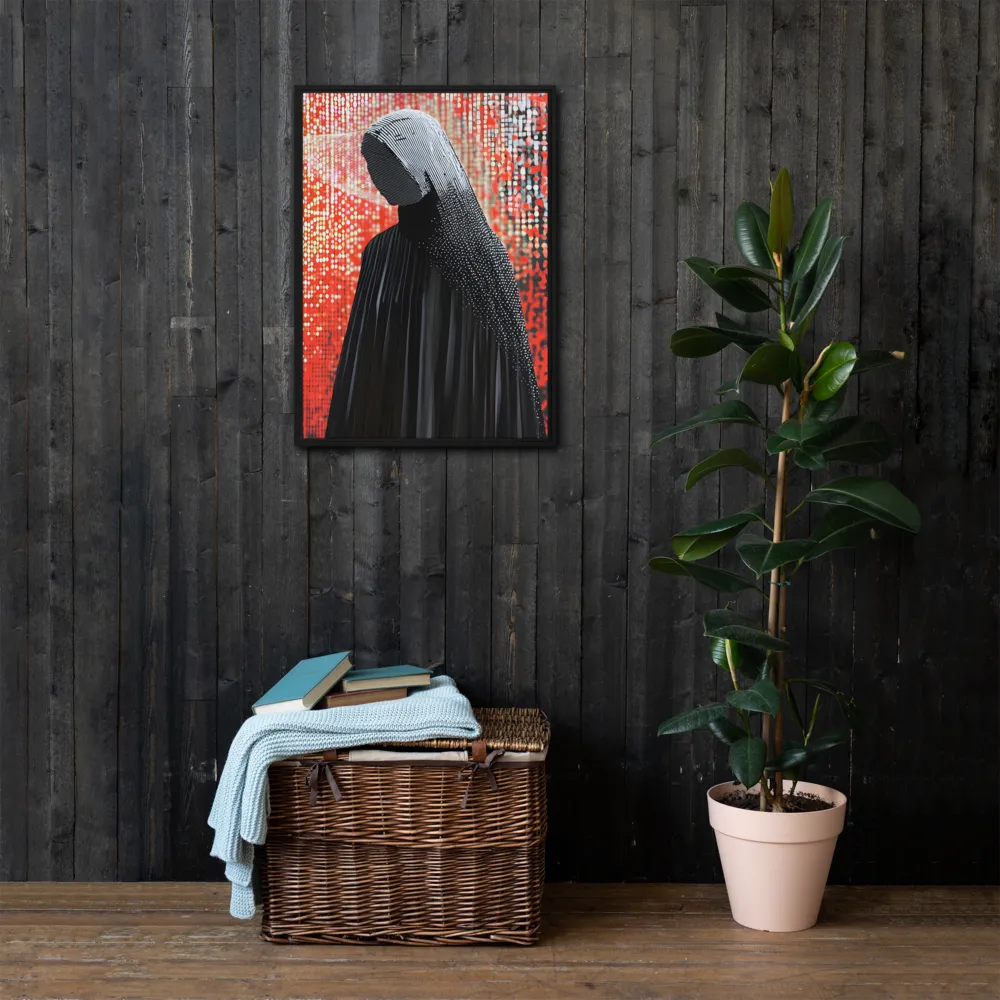 Veil of Modernity | Canvas with Black Frame | 20″×28″