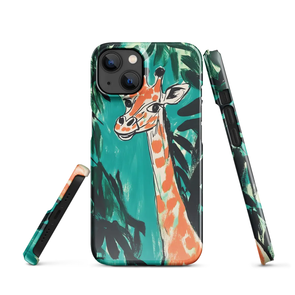 Curious Giraffe in Lush Greenery | Phone Case |  13 | Snap Case | Glossy