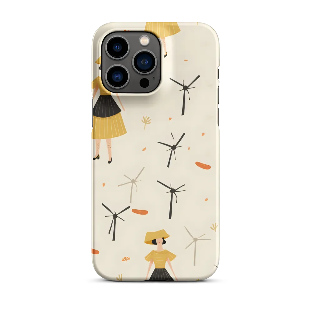 Whimsical Patterns of Nature and Femininity | Phone Case |  14 Pro Max | Snap Case | Matte