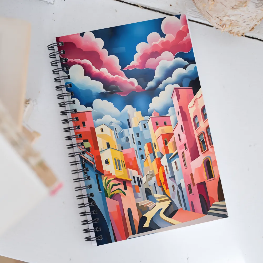 Whimsical Cityscape | Spiral Notebook