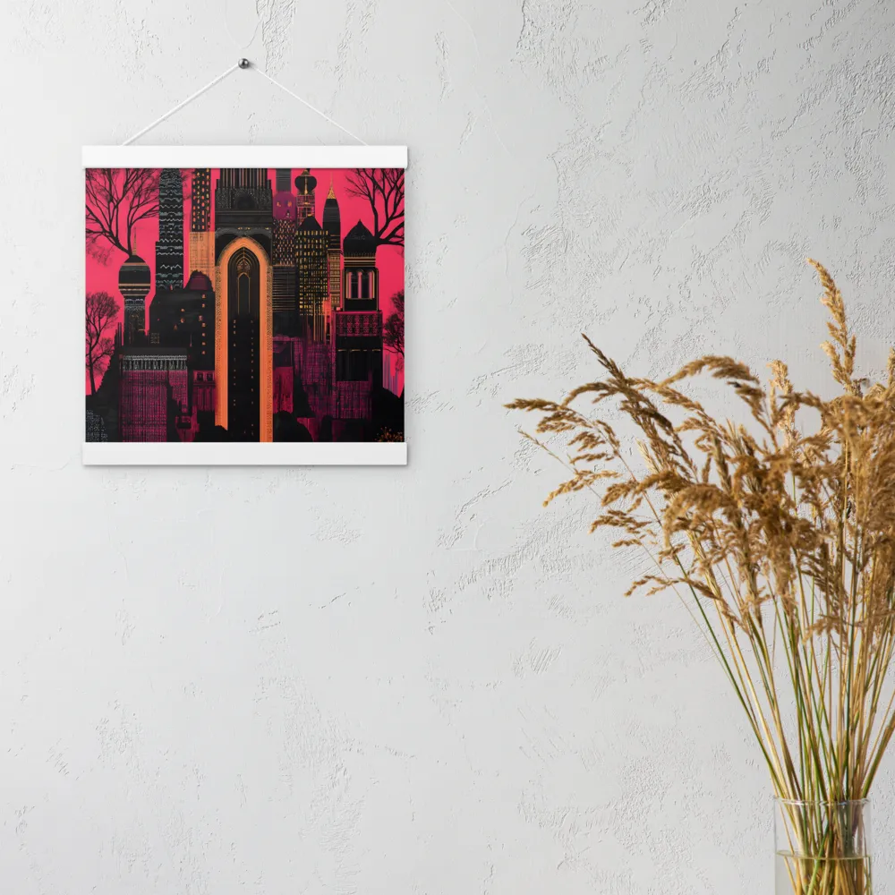 Urban Reverie | Poster With White Wood Hanger | 12″×12″