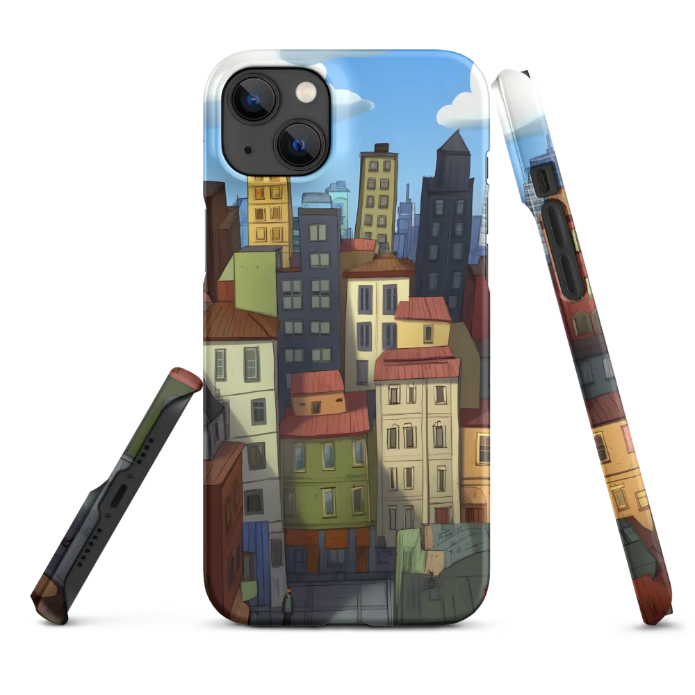 Urban Symphony: A Colorful Cityscape | Phone Case |  14 Plus | Snap Case | Matte