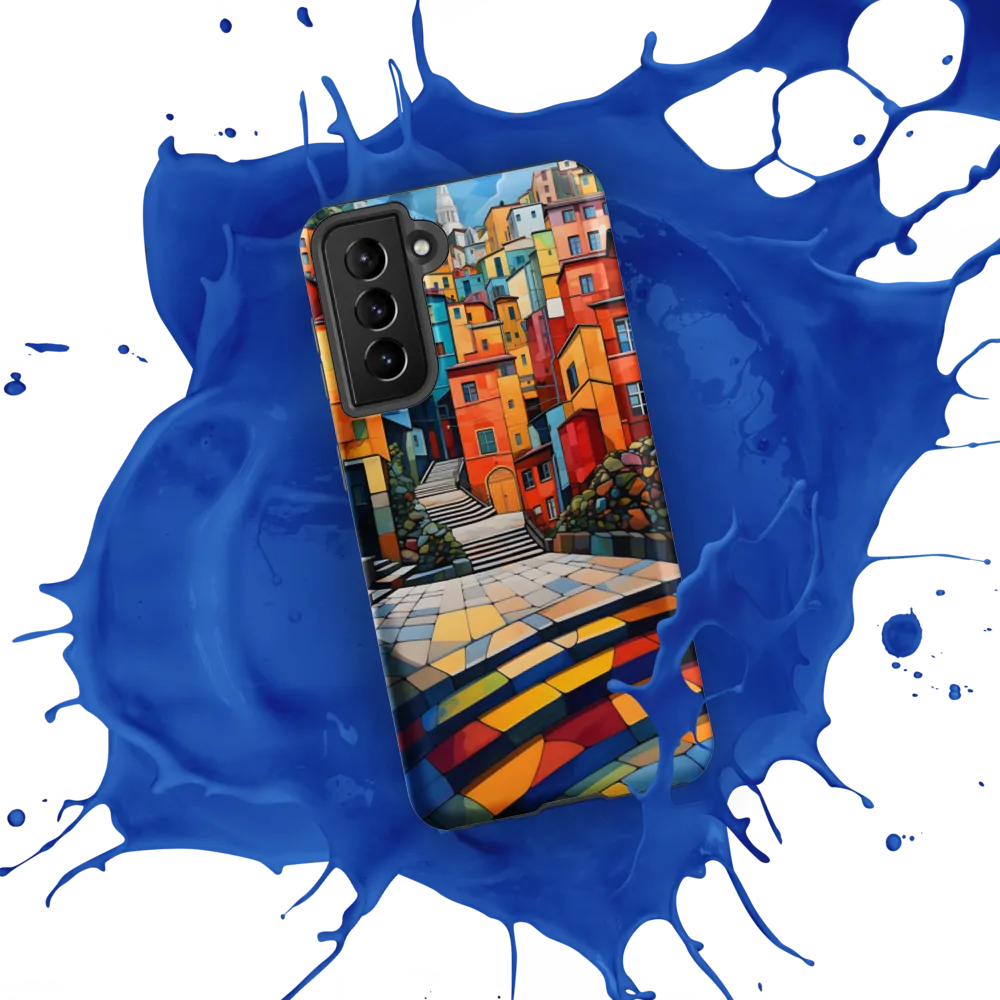 Vibrant Village: A Cubist Journey