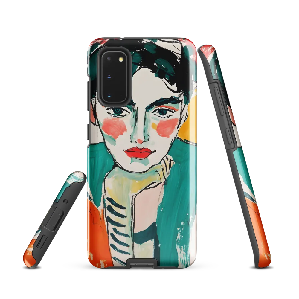 Contemplative Portrait in Bold Hues