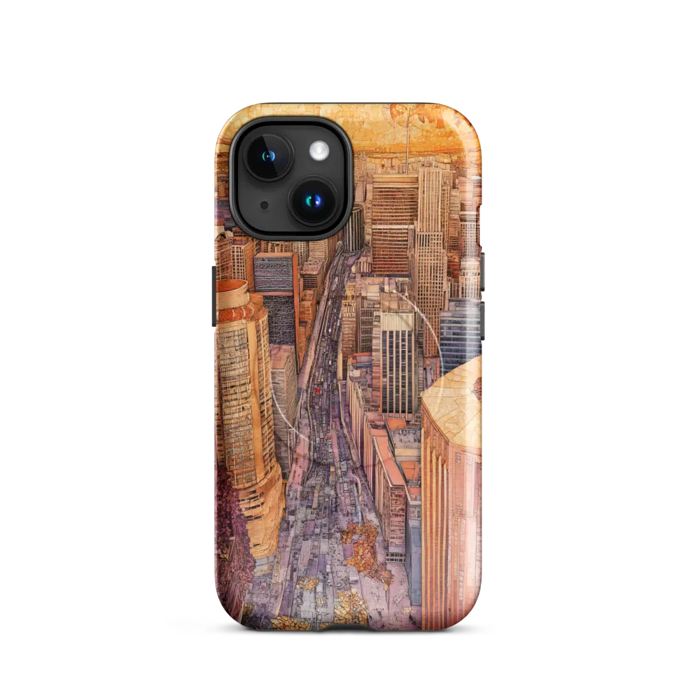 Mosaic Cityscape at Dusk