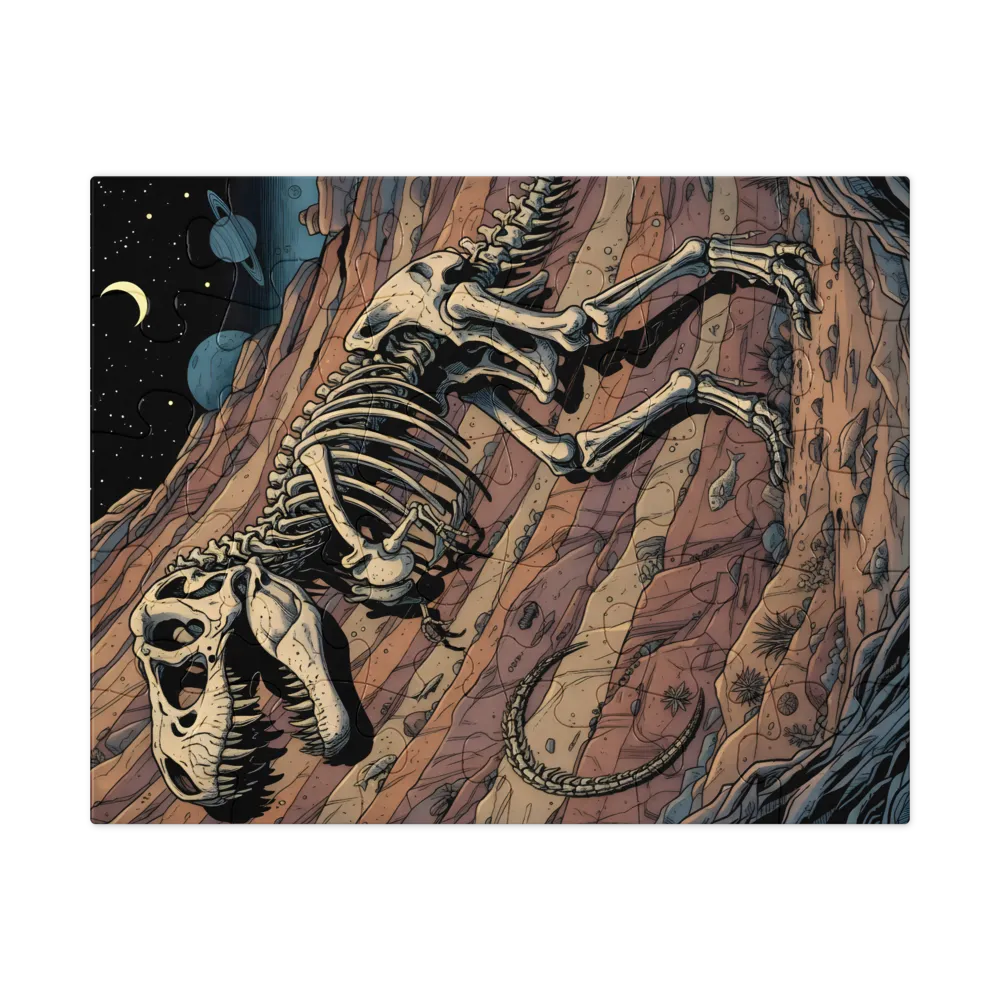 Midnight Tyrannosaur 
 Jigsaw Puzzle in Tin Box