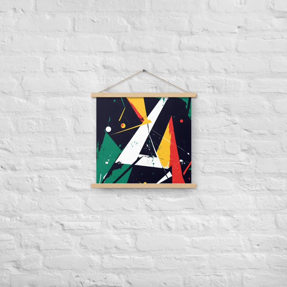 Dynamic Geometries | Poster With Oak Wood Hanger | 18″×18″