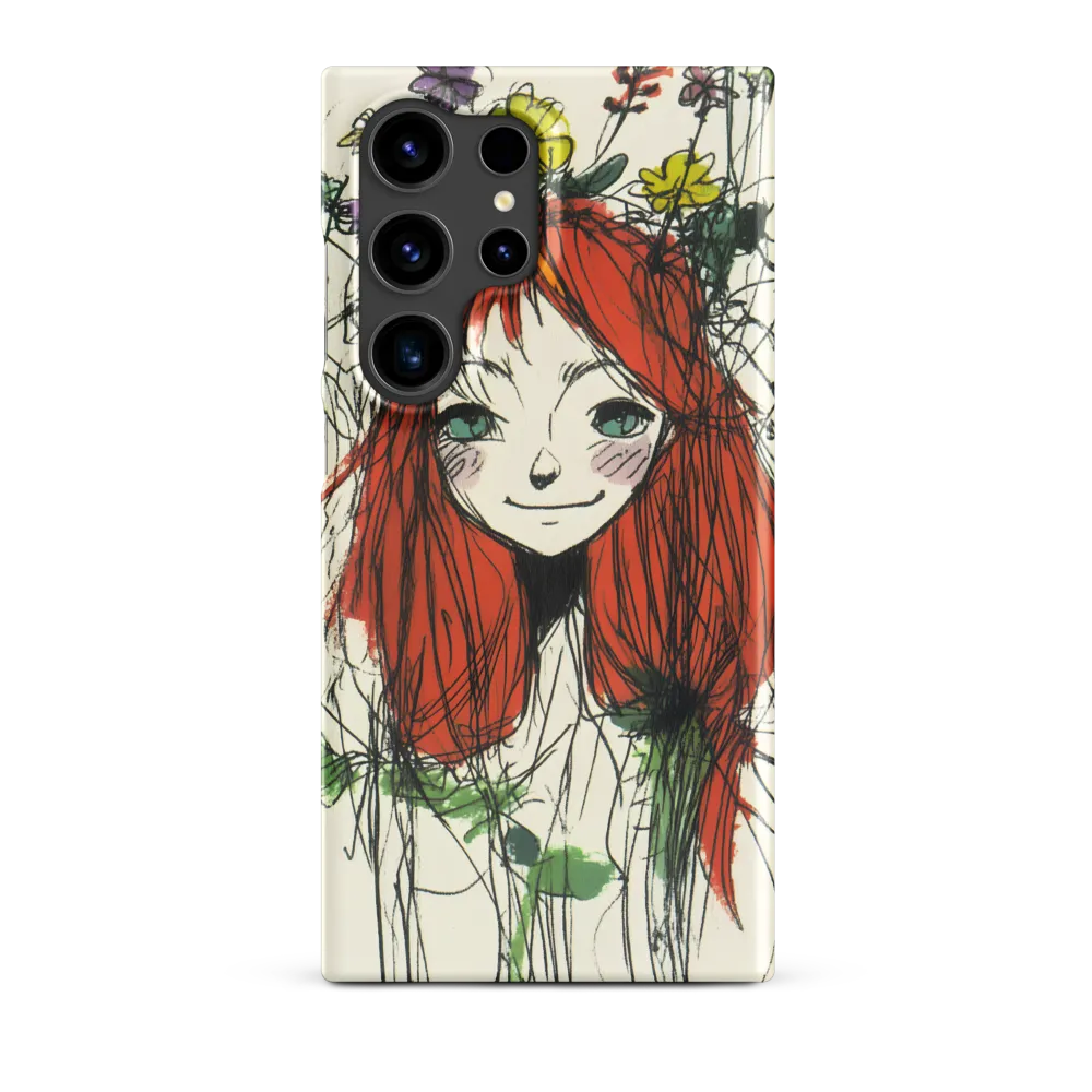 Whimsical Floral Portrait | Phone Case |  S24 Ultra | Snap Case | Matte
