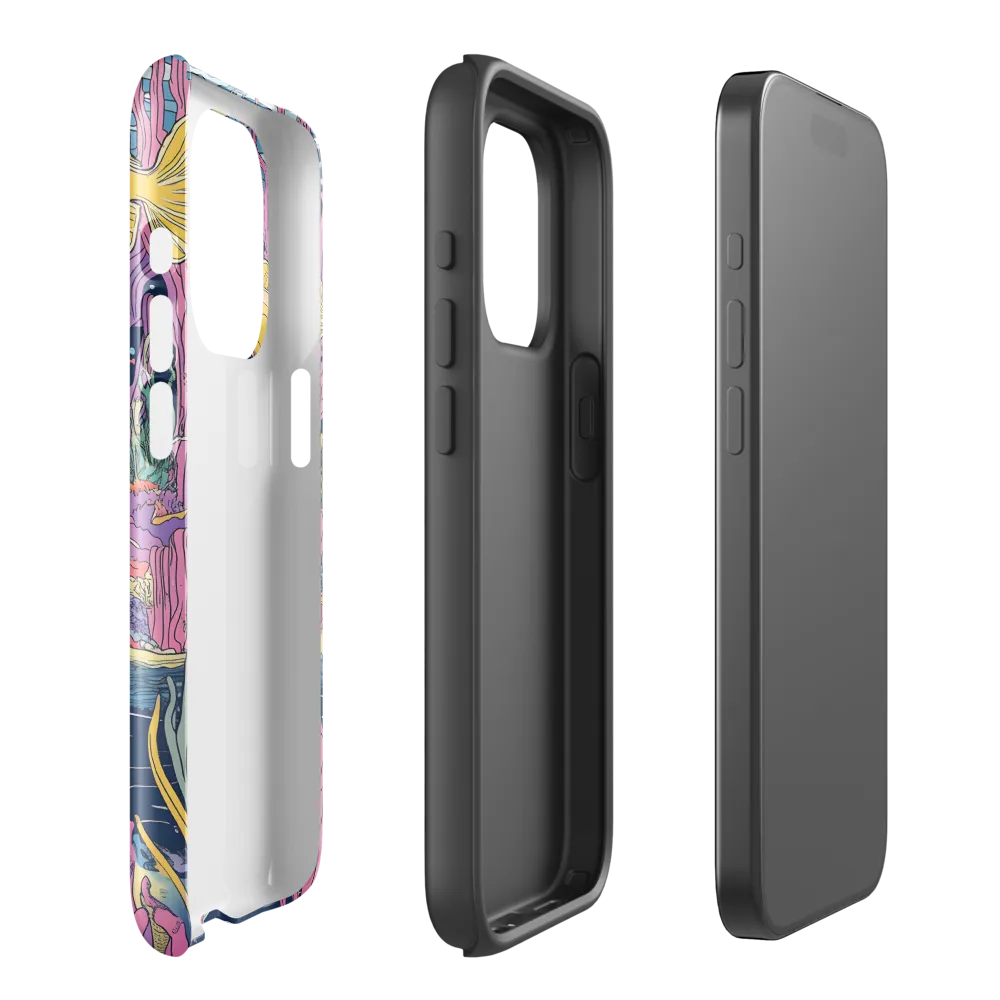 Underwater Dreamscape: A Playful Encounter | Phone Case |  15 Pro | Tough Case | Glossy