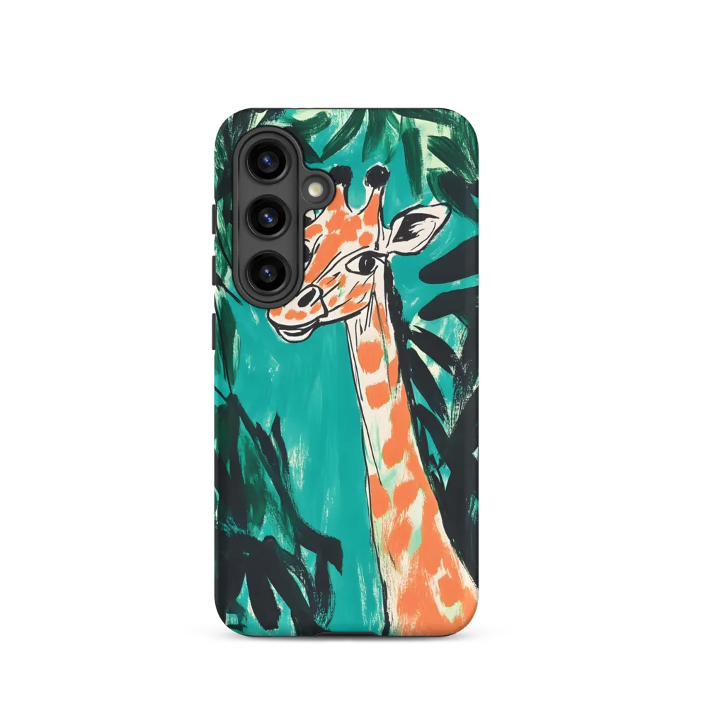 Curious Giraffe in Lush Greenery | Phone Case |  S24 | Tough Case | Matte