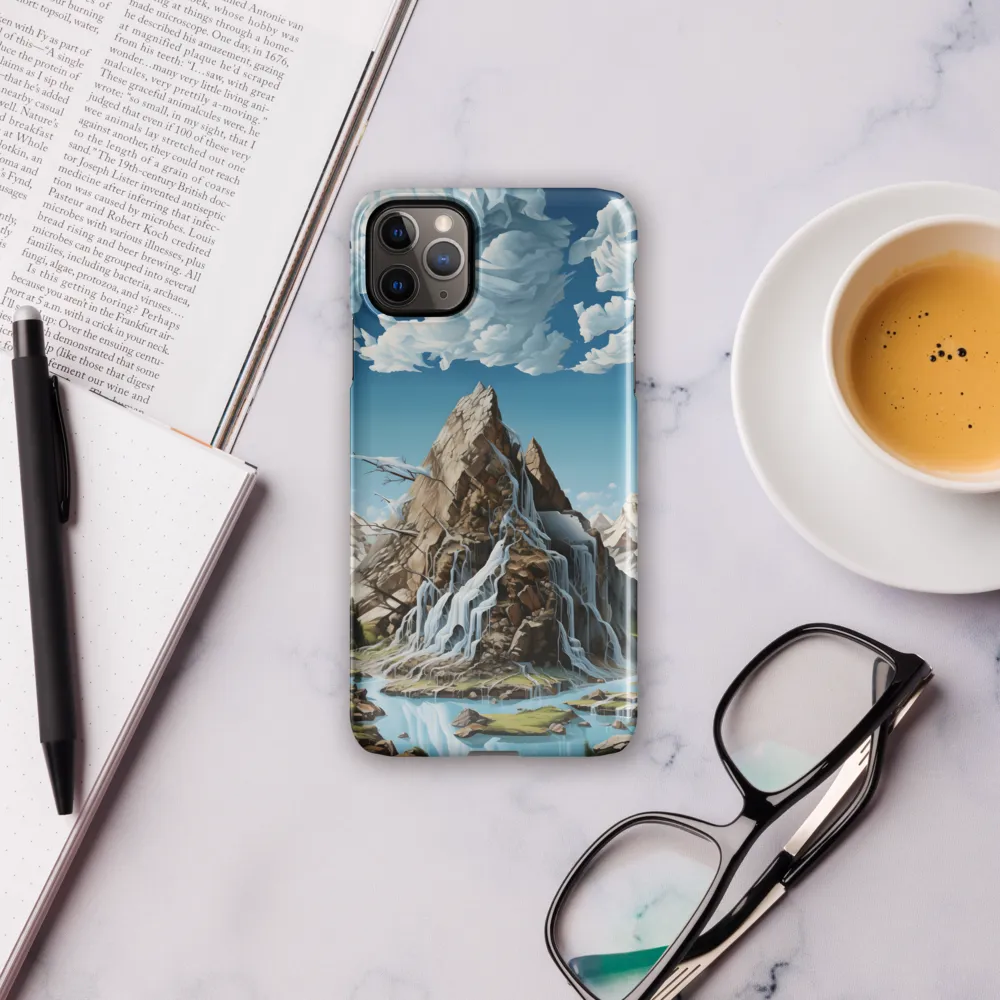 Majestic Cascade: A Mountain Masterpiece | Phone Case |  11 Pro Max | Snap Case | Glossy