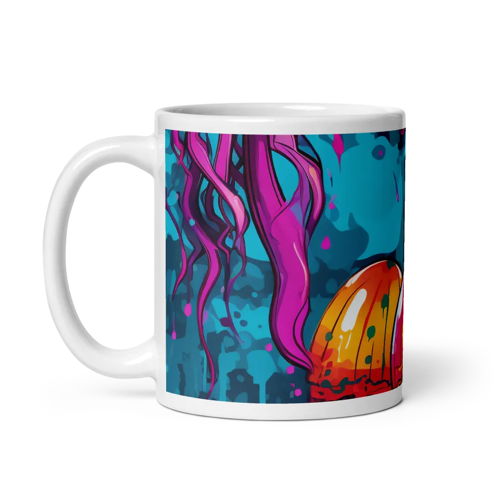 Underwater Symphony of Jellyfish | Mug with White inside | 11 oz