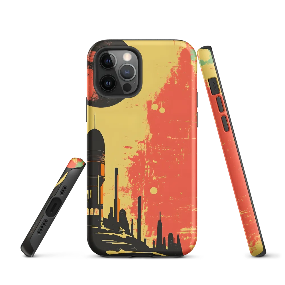 Journey to the Stars: A Retro-Futuristic Landscape | Phone Case |  12 Pro | Tough Case | Matte