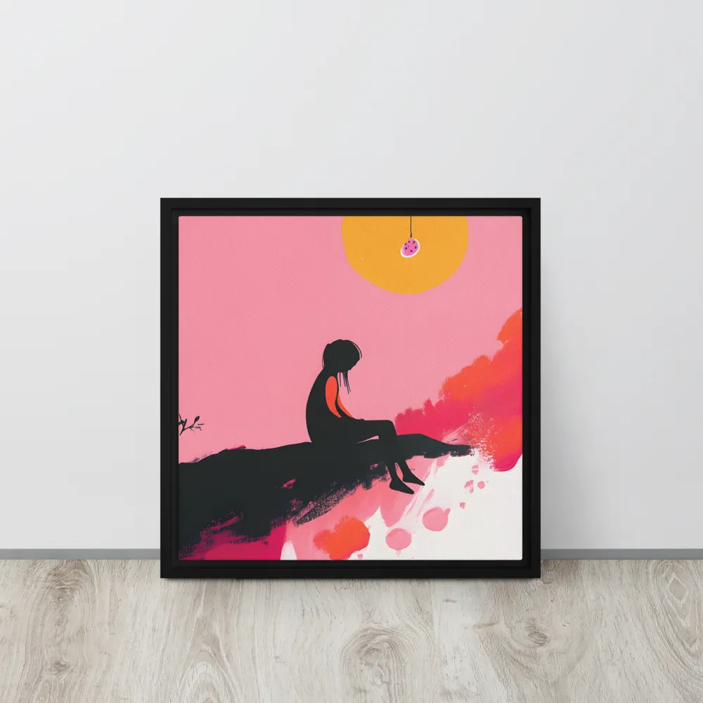 Whispers of the Sun | Canvas with Black Frame | 16″×16″