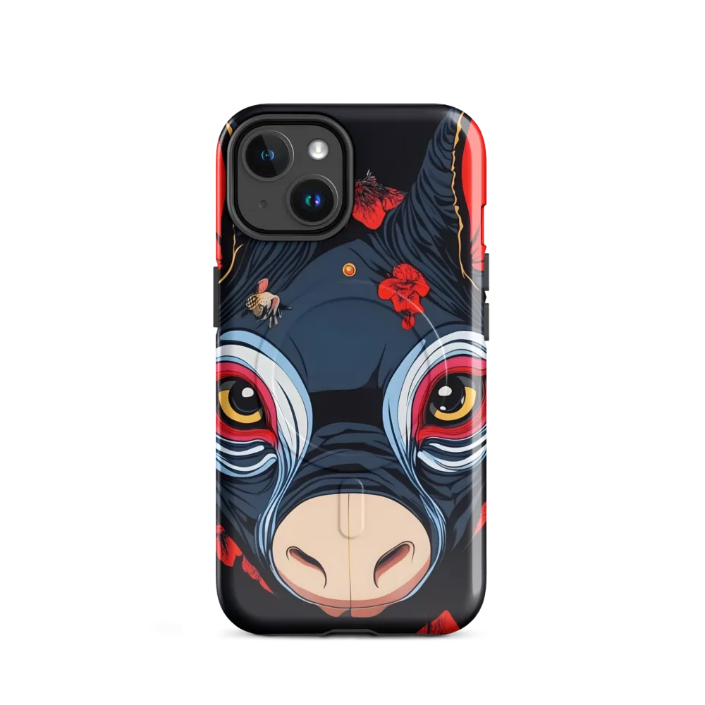 Mystical Bull with Floral Motifs